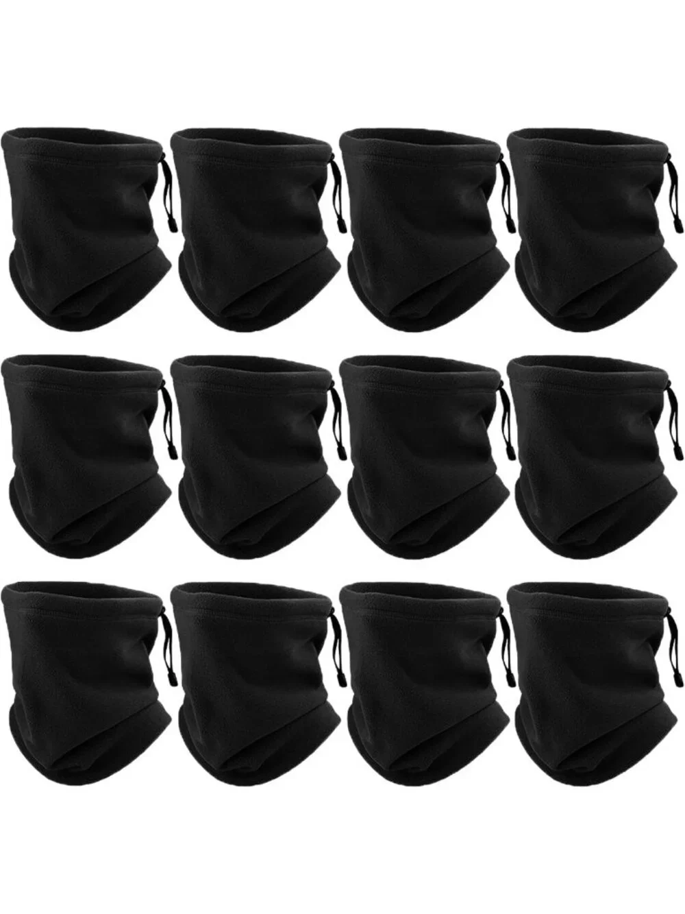 12-Pack Fleece Neck Warmers for Men & Women - Winter Gaiter, Windproof Face